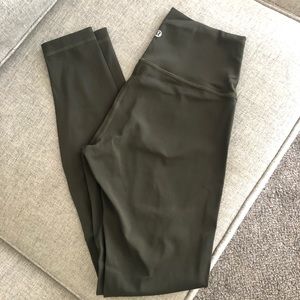 Lululemon High Waist Wunder Under Leggings, Dark Olive 28”